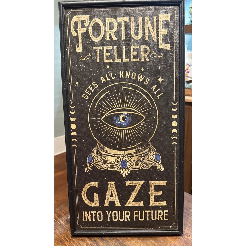 Michael's Craft Store Ashland Halloween Fortune Teller Sign Wall Decor 10 X 21